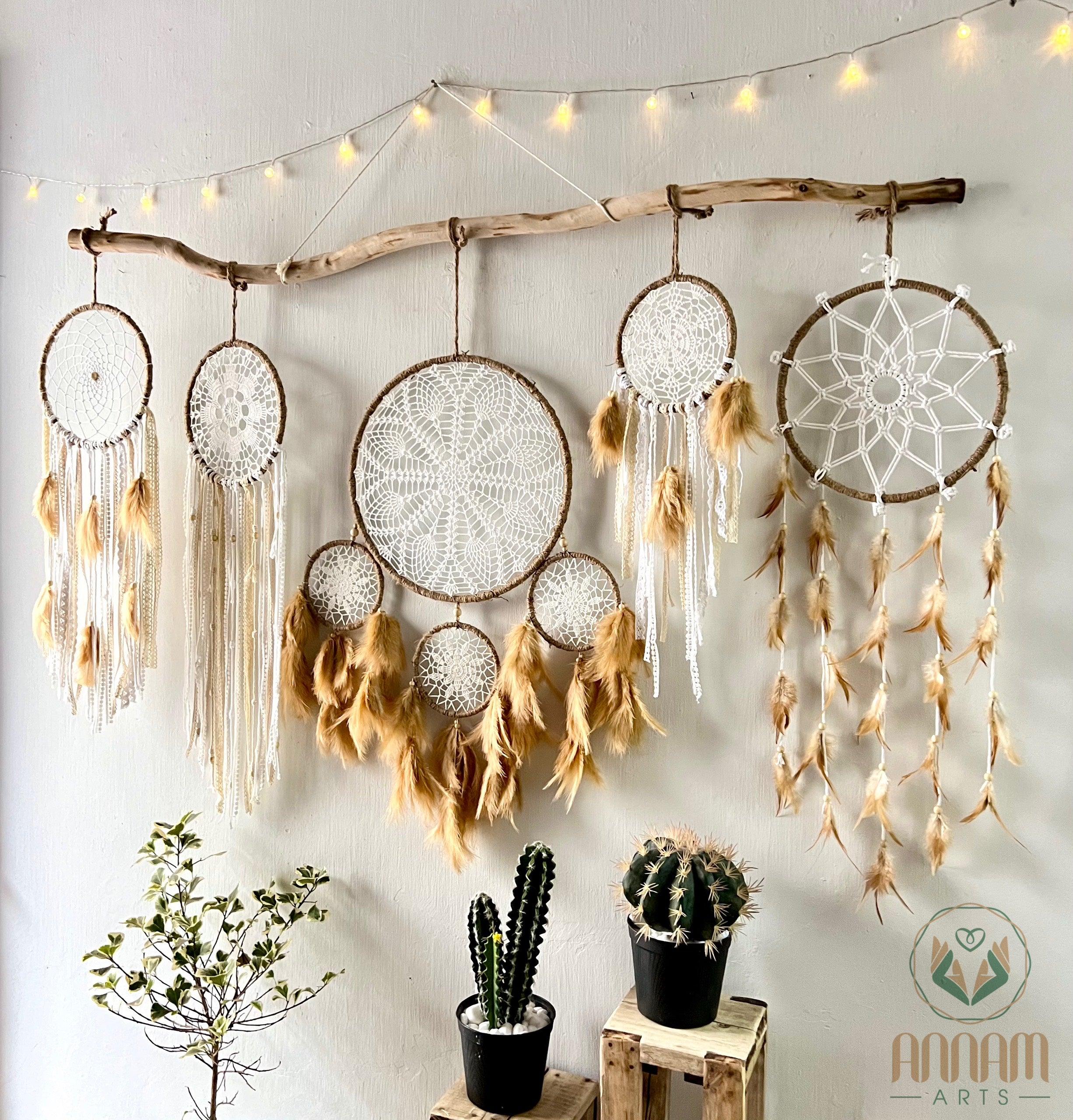 Large 5-piece wall-mounted dreamcatcher set SD10