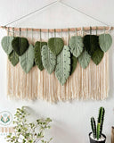 Monstera macrame large leaf wall hanging LM13