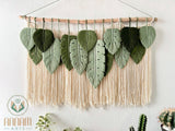 Monstera macrame large leaf wall hanging LM13