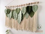 Monstera macrame large leaf wall hanging LM13