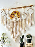 Large sun, moon and star dreamcatcher set SD12